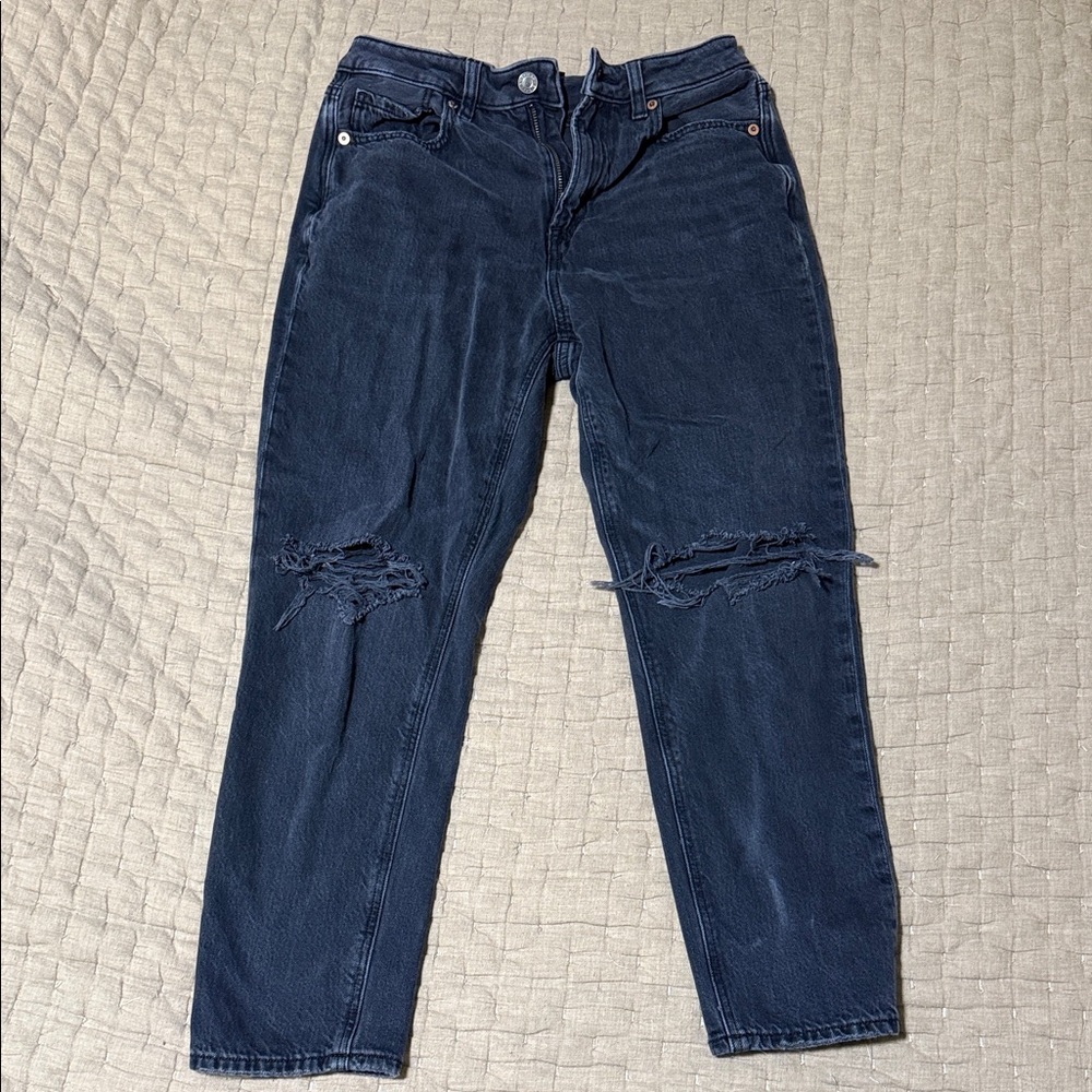 Washed Black Distressed Jeans